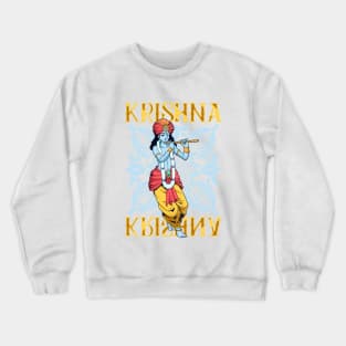 Hindu god - the blue flute player Krishna Crewneck Sweatshirt